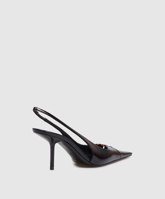 Saint Laurent Чорні шкіряні слінгбеки BABYLONE BRETEUIL 858966AAEHI зображення 3