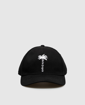 Palm Angels Чорна кепка з вишивкою логотипа PAWLB001FB010m