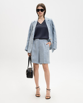 Peserico Синій топ з ланцюжком моніль E0822001940