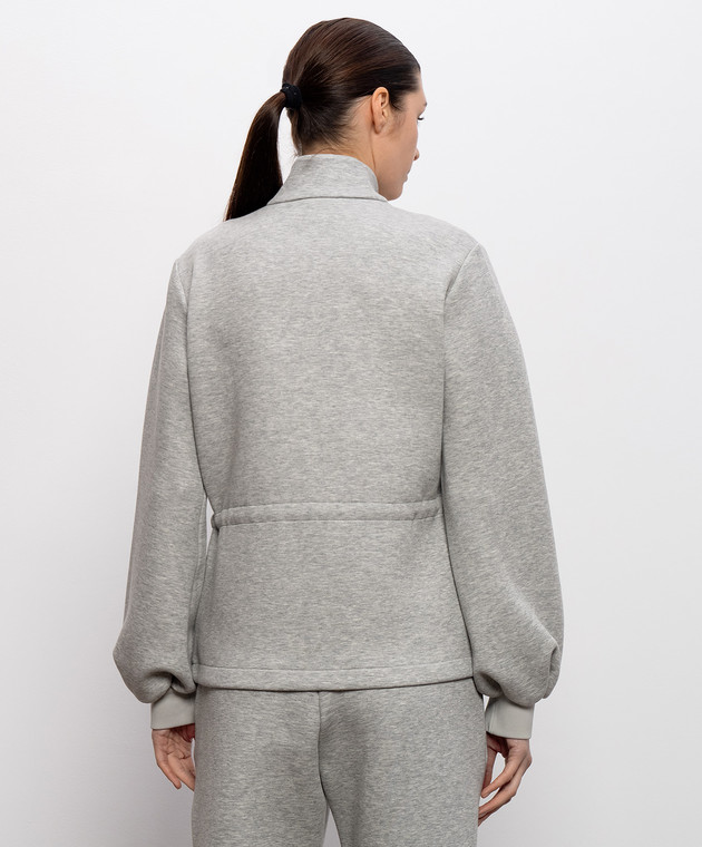 Mackage Серая меланжевая спортивная куртка с фактурным логотипом FINOLAZ изображение 4