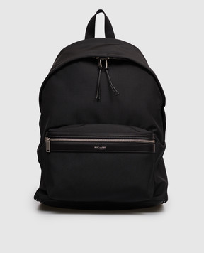 Saint Laurent Черный рюкзак с принтом логотипа 534967FAEYY