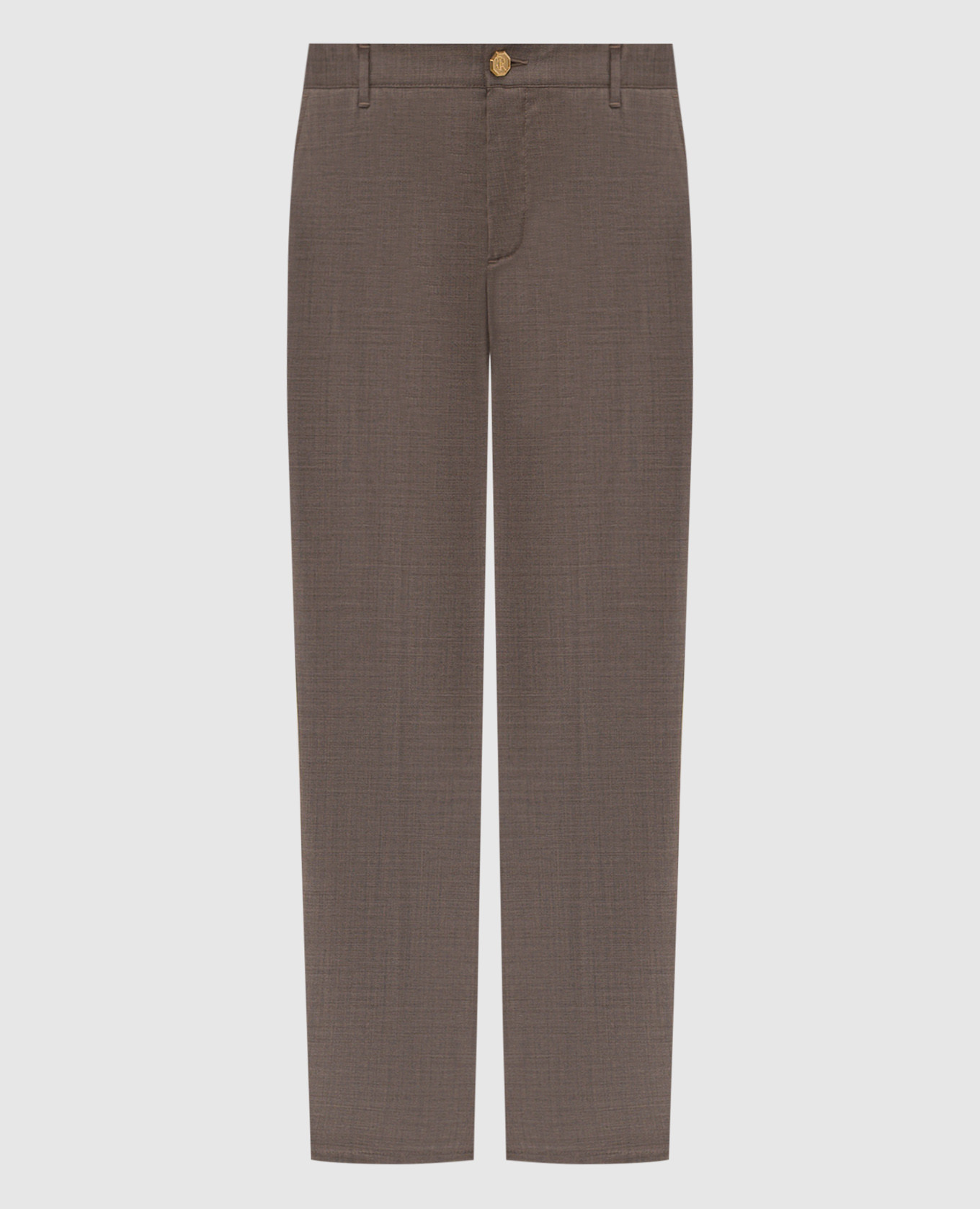 Коричневые брюки из шерсти