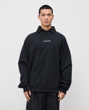 Balenciaga Черный свитшот с логотипом 850363TTVJ2