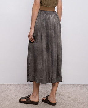 UMA WANG Сіра спідниця Gillian із шовку UW2003