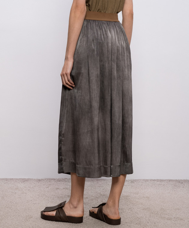 UMA WANG Сіра спідниця Gillian із шовку UW2003 зображення 3