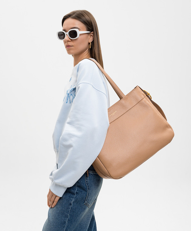 Gianni Chiarini Коричнева шкіряна сумка-тоут Selena BS11773TKL зображення 2