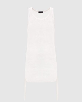 Ann Demeulemeester Белый топ Mara в рубчик B0011982FA659