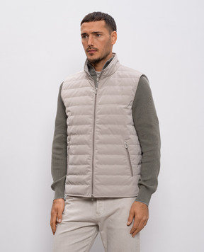 Brunello Cucinelli Бежевый пуховый жилет MM4791451