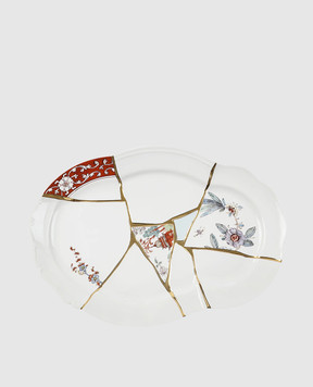 SELETTI Біле порцелянове блюдо Kintsugi 09655