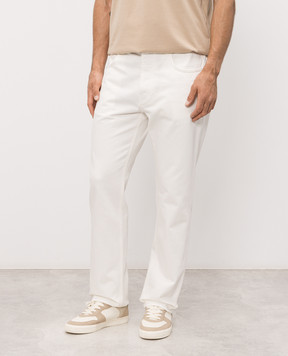 Givenchy Джинси кольору айворі з патчем логотипа BM51NS516T