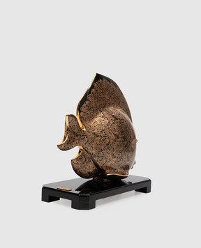 Stefano Ricci Порцелянова риба-янгол Gold & BLACK у візерунок OAPE01VELIN4