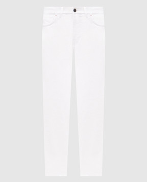 ISAIA Білі джинси Chiaja з патчем логотипа PND005DJICO
