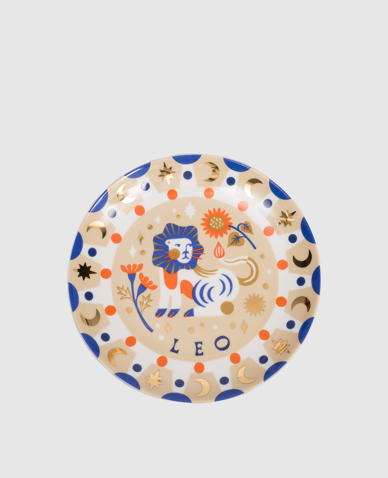 

Бежевая фарфоровая тарелка для закусок Leo, Бежевый, Посуда