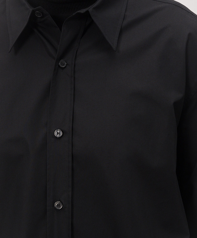 Balmain Чорна сорочка з нашивкою логотипа HH1HS555CG72 зображення 5