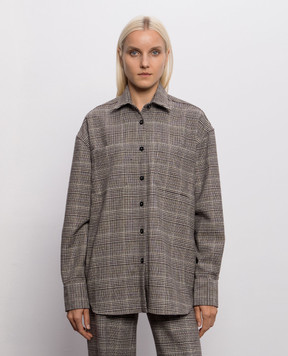 Ermanno Scervino Рубашка из шерсти в клетку D492K402ZHY
