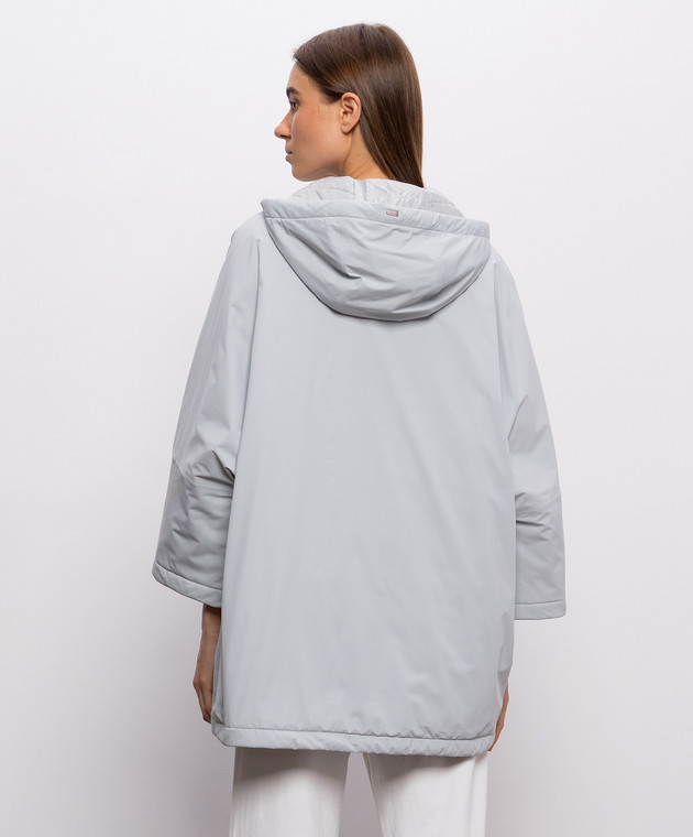 Herno Голубая куртка с капюшоном с логотипом GC00081DR12387SZ изображение 4