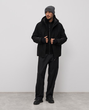 Moncler Grenoble Чорний кардиган з вовни з емблемою K20979B00010M1122