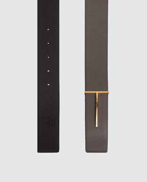Tom Ford Коричневий шкіряний двосторонній ремінь TB331LCL236G