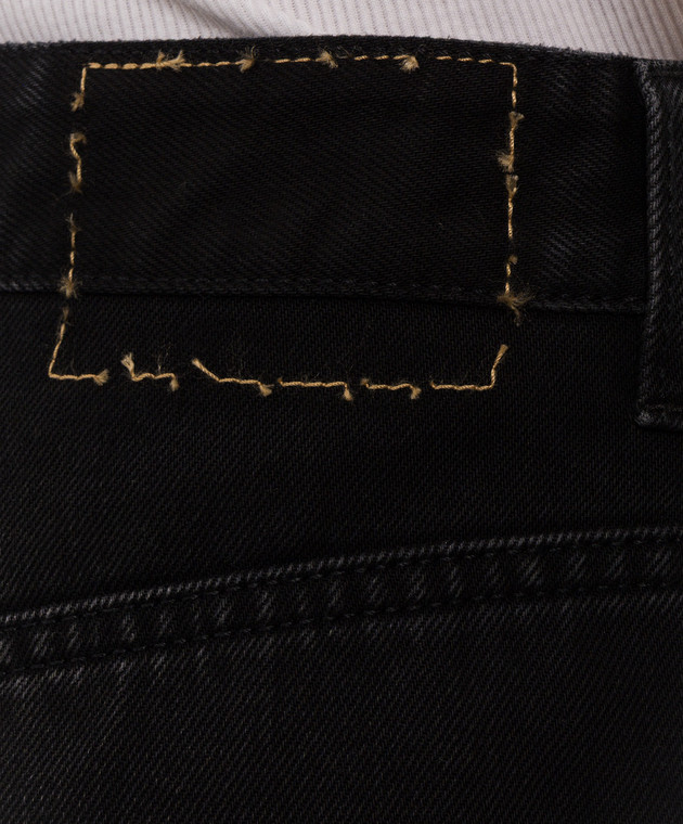 Vetements Черные джинсы с прорехами MH27DJ087B изображение 5