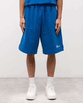 Vetements Синие шорты с принтом Alaska ME76SS257A