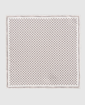 Brunello Cucinelli Двостороння хустка-паше із шовку у візерунок MX8660091