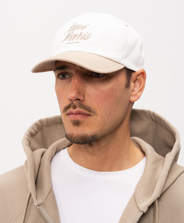 Ami Paris Белая кепка с вышивкой логотипа UCP278AW0041m изображение 2