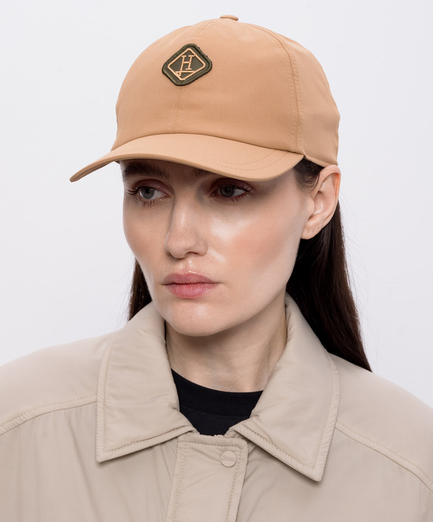 Herno Коричнева кепка з нашивкою монограми BER00068D12531 зображення 2