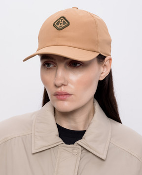 Herno Коричнева кепка з нашивкою монограми BER00068D12531