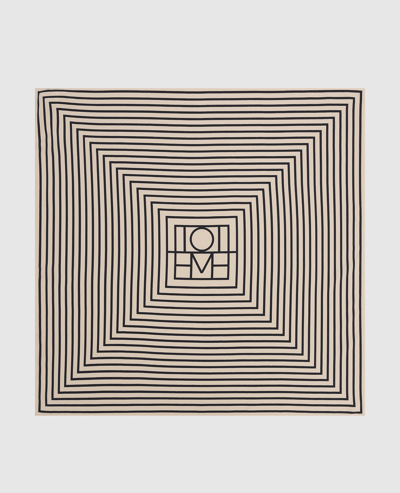 

Бежевый платок из шелка с монограммой, Платки