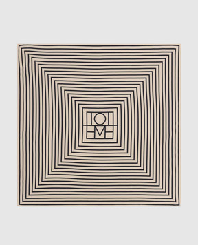 Toteme Бежевый платок из шелка с монограммой 211852800