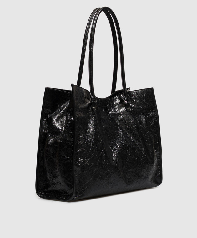 Balenciaga Чорна шкіряна сумка-тоут Le City 8469212ABEK зображення 3