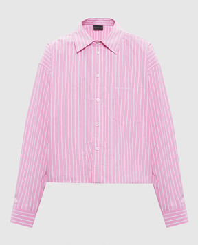 Balenciaga Рожева сорочка в смужку 857837TPM26