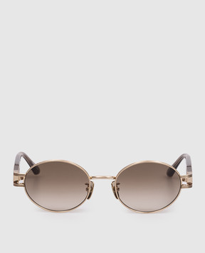 Linda Farrow Золотые очки Phoebe с позолотой LFL1657C3SUN