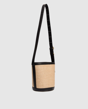 Jil Sander Бежевая плетеная сумка бакет-бег Cannolo J07ZH0059P8930