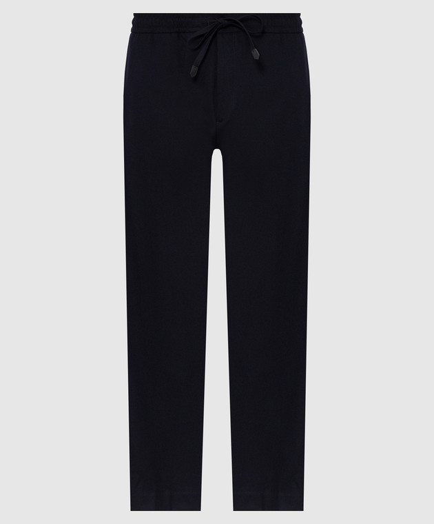 Canali Сині штани з вовни AN04763U97003