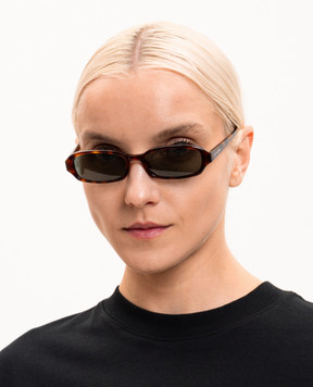 Saint Laurent Коричневые солнцезащитные очки 872 Erin 862864Y9956
