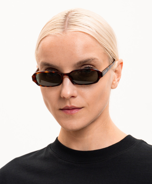 Saint Laurent Коричневые солнцезащитные очки 872 Erin 862864Y9956 изображение 2