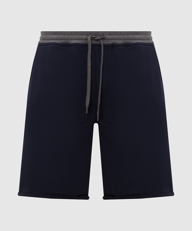 Brunello Cucinelli Синие шорты с вышивкой MM8263389G