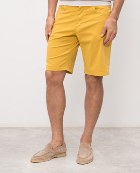 Stefano Ricci Жовті шорти з вишивкою монограми логотипа M8T6100080TFANT