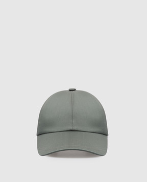 Enrico Mandelli Зеленая кепка из шерсти с гравировкой логотипа CAP4014531