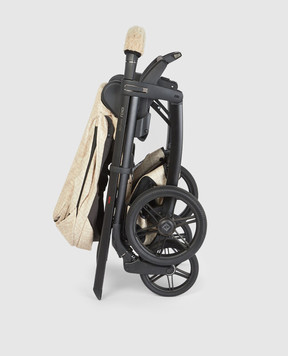 Fendi Детская бежевая коляска в брендовый узор FF BUV024ASPW