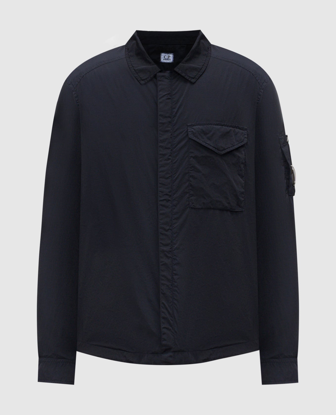 Синяя ветровка с патчем логотипа