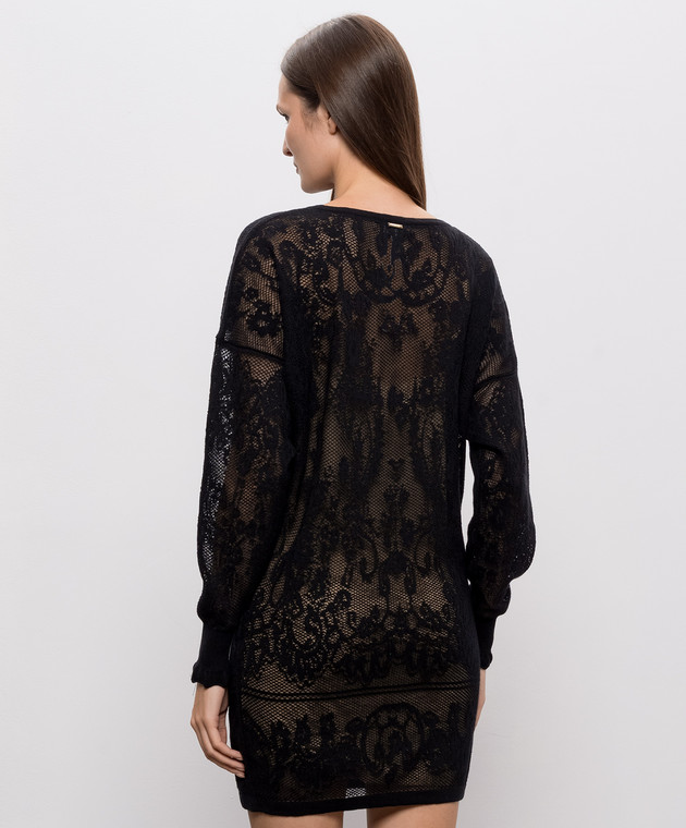 Twinset Чорна сукня у візерунок 262TF3030 зображення 4