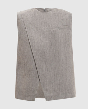 Loulou de Saison Сірий топ DELLA з льоном DELLA