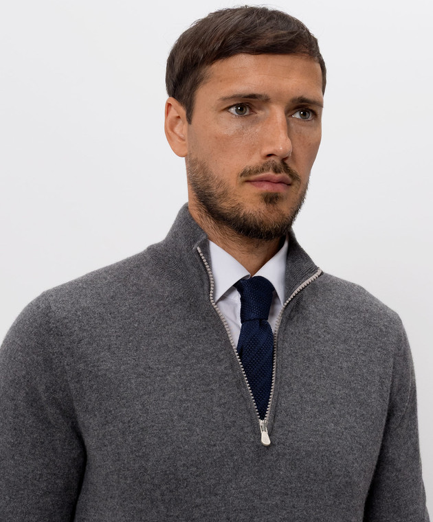 Brunello Cucinelli Синий галстук из шелка MY8640018 изображение 2