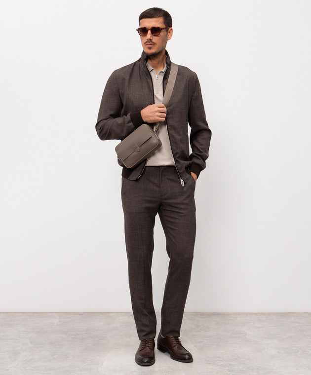 Cashmere&Whiskey Бежевое поло с шелком M54251031 изображение 2