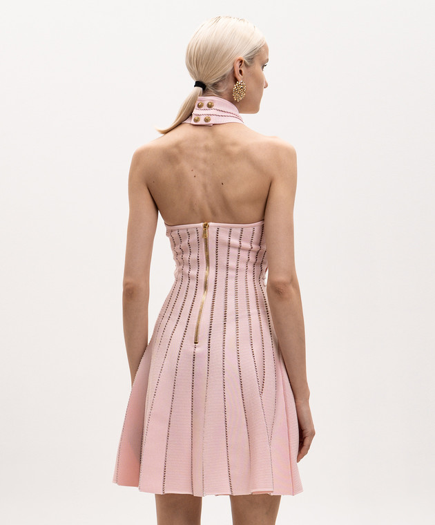 Balmain Рожева сукня міні HF1R5203KK01 зображення 4