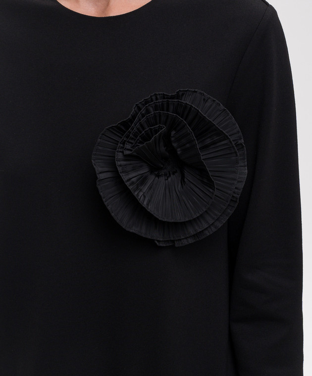 Twinset Чорна сукня з оборкою 262AP2522 зображення 5