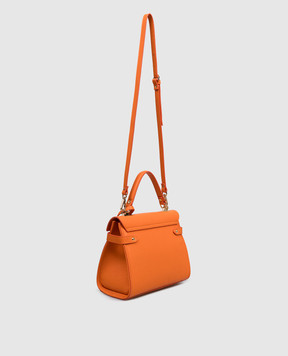 Gianni Notaro Оранжевая кожаная сумка-сетчел DOLLARO 099DOLLAROORO