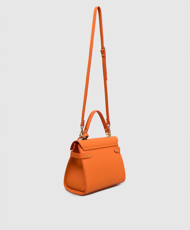 Gianni Notaro Оранжевая кожаная сумка-сетчел DOLLARO 099DOLLAROORO изображение 3